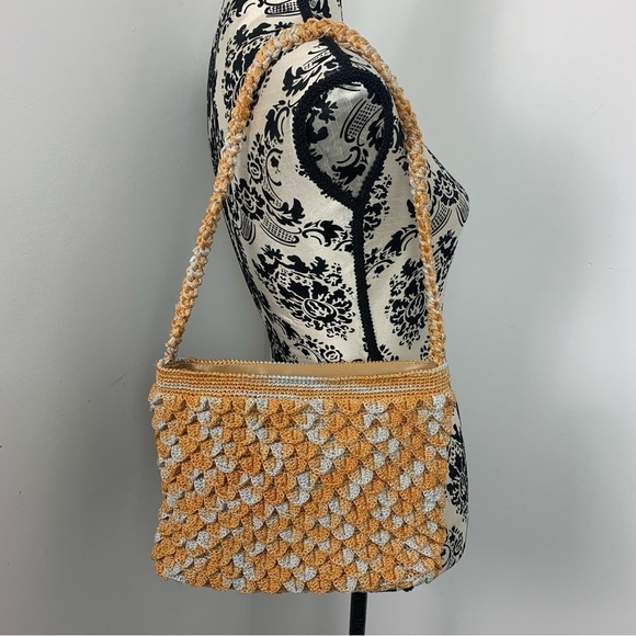 Vintage Crochet Knit Shoulder Bag - Picture 1 of 12